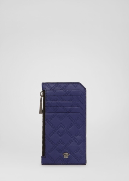 Portofel Carduri Versace Embossed Greca Argyle Barbati | NQKYFVD-27